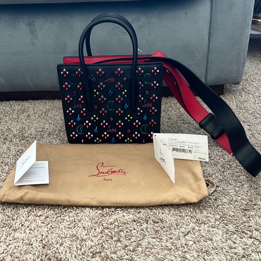 CHRISTIAN LOUBOUTIN - Paloma Mini LoubintheSky Tote Bag - Black/Multi